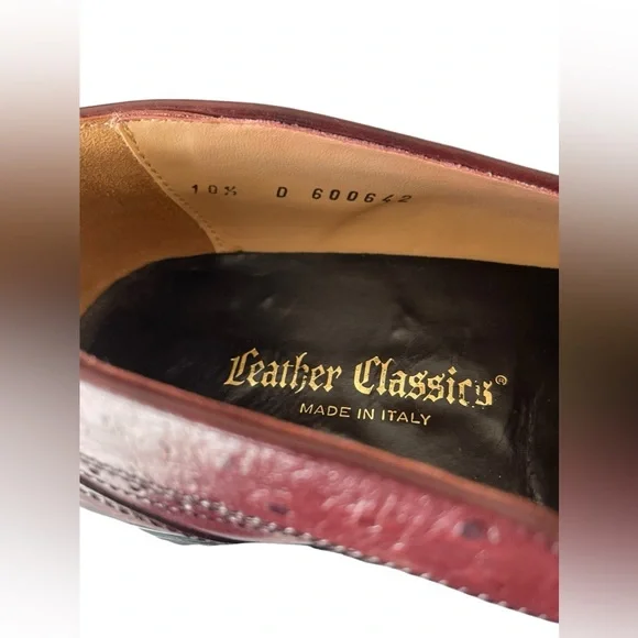 leather classics made in italy OstrichTassel Loafers Size:10.5